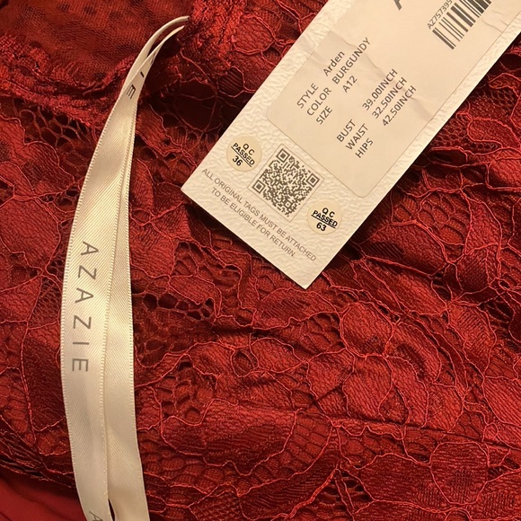 New Azazie Arden Burgundy Bridesmaid/Special Occasion Dress - Picture 5 of 6
